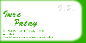 imre patay business card